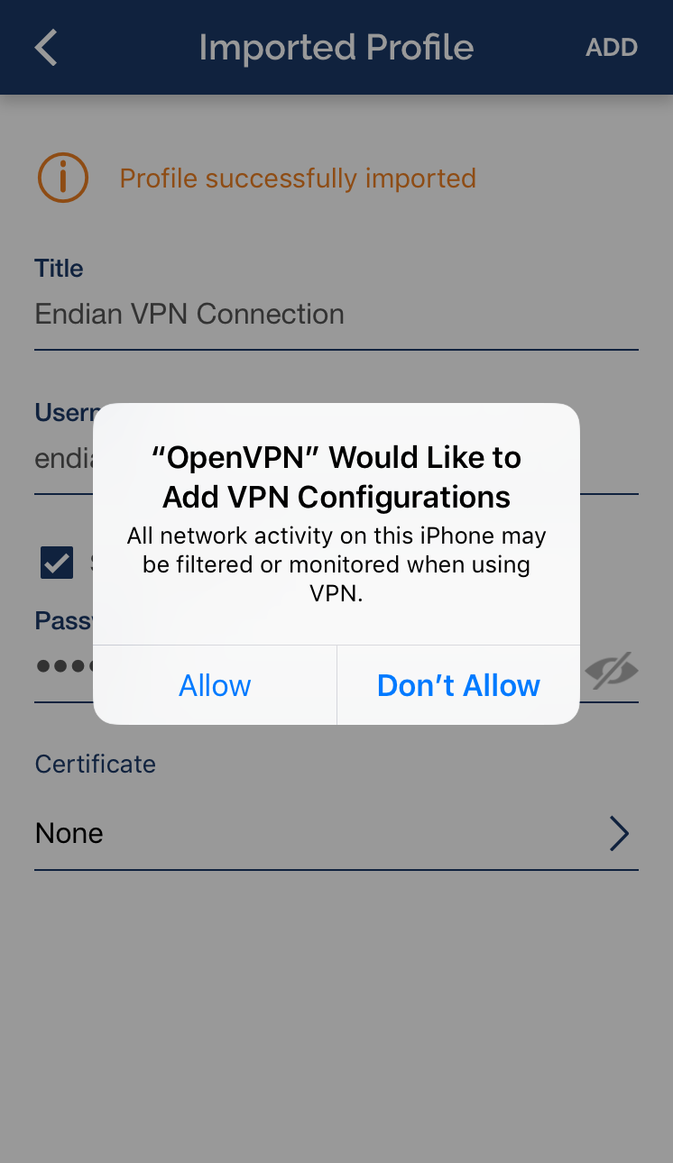 openvpn password only authentication services