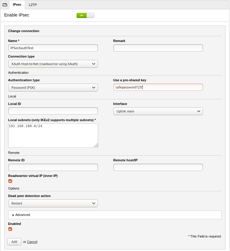 crypto ipsec client ezvpn xauth